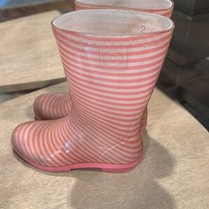 UGG Pink Striped rain boots
